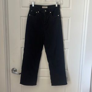Madewell Black Slim Wide Leg Crop Jeans 26/2